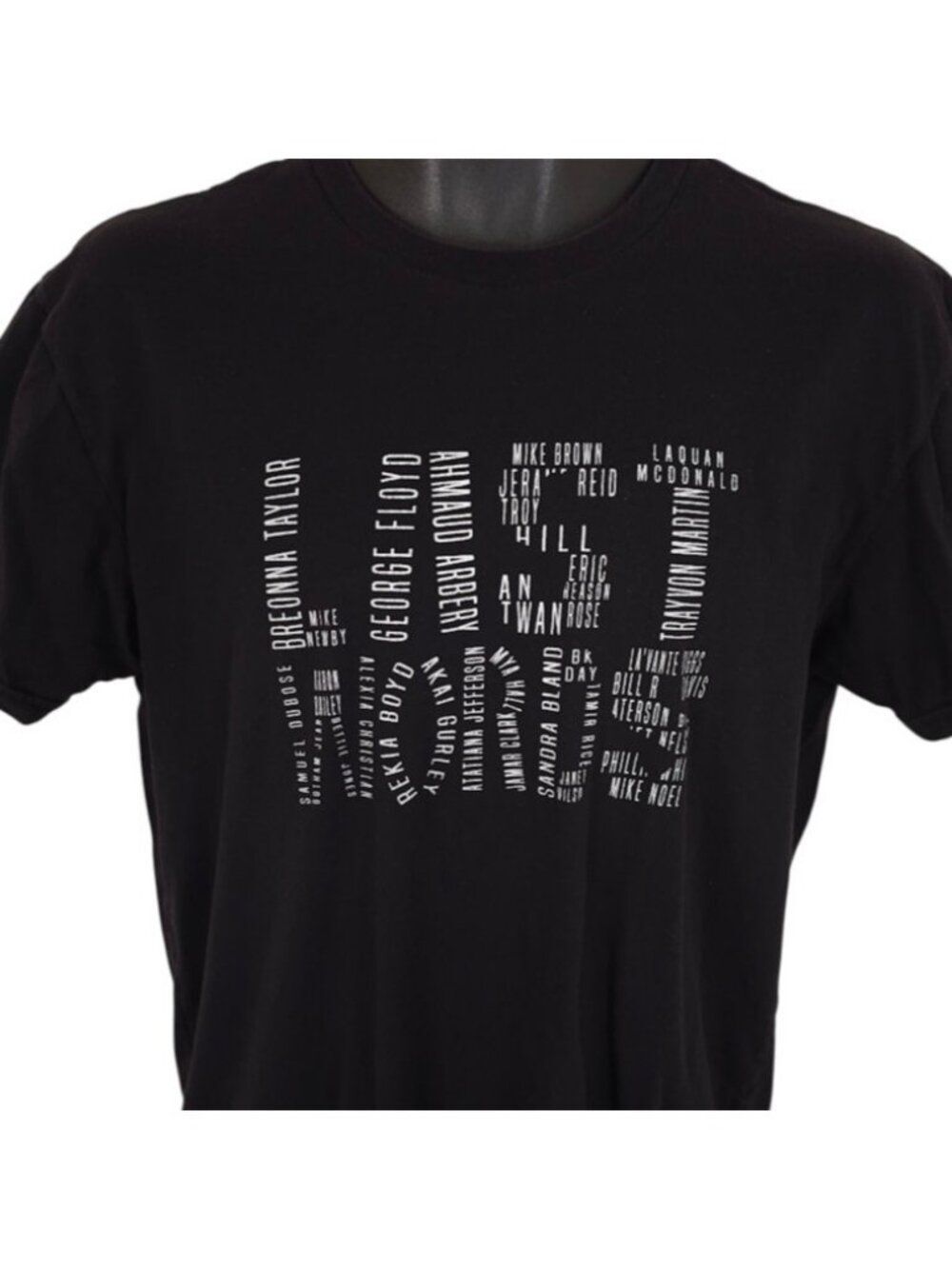 Last Words T Shirt Mens Size Medium Black Lives Matter Say Their Names